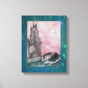 Lure of the Mermaid Wrapped Canvas Leinwanddruck