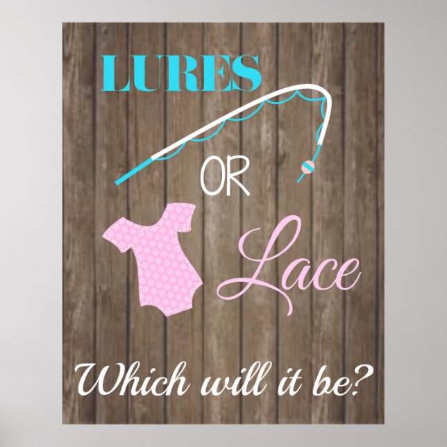 Lures or lace Gender offenbaren Begrüßungszeichen Poster (Vorne)