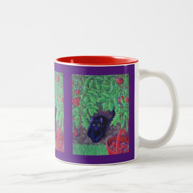 Lurking in der TomatenTasse Zweifarbige Tasse (Rechts)
