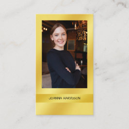 Luscious Elegante Modern Gold Band Background Foto Visitenkarte