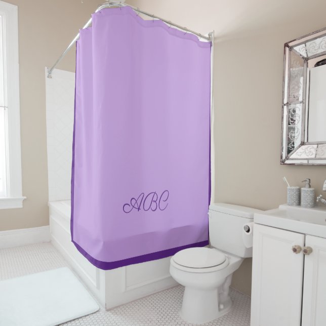 Luscious Lavender Monogram Duschvorhang (Beispiel)