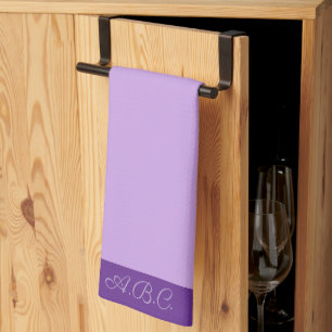 Luscious Lavender Monogram Geschirrtuch