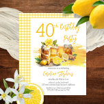 Luscious Lemon Cake Ginger Tea 40. Geburtstag Part Einladung<br><div class="desc">Einladung Composite Design Lemon Zest Geburtstag Einladung! Feiern Sie Ihren besonderen Tag mit der perfekten Mischung aus Frische und Süße. Dieses charmante Design vereint das Wesen des Frühlings und des Sommers und eignet sich somit ideal für fröhliche Geburtstagsfeiern in den warmen Jahreszeiten. Das Herzstück dieser zauberhaften Einladung ist ein leckerer...</div>