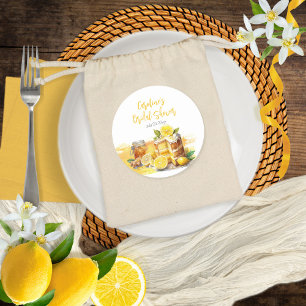 Luscious Lemon Cake Ginger Tea Brautparty Runder Aufkleber