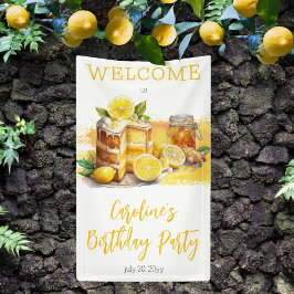 Luscious Lemon Cake Ginger Tea Geburtstagsparty Banner