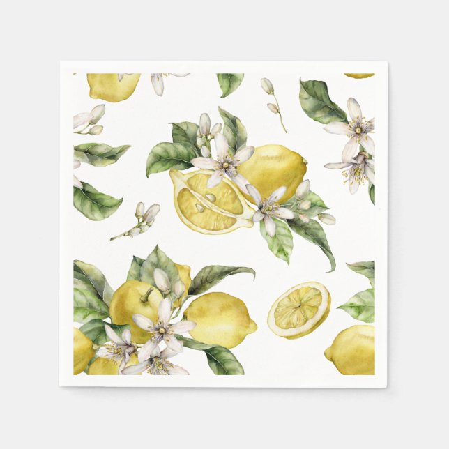 Luscious Lemons Brautparty Serviette (Vorderseite)