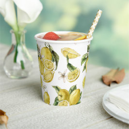 Luscious Lemons Muster Papier Cups Pappbecher
