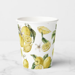 Luscious Lemons Muster Papier Cups Pappbecher