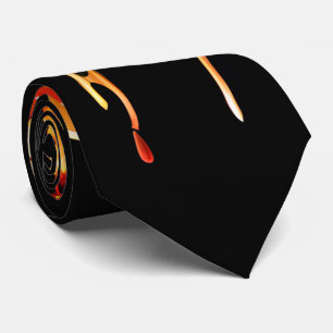 Luscious Pizza Neck Tie - Krawatte zum Thema Black