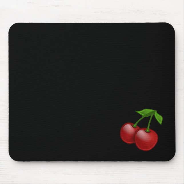 Luscious Retro Kirschen Mousepad (Vorne)
