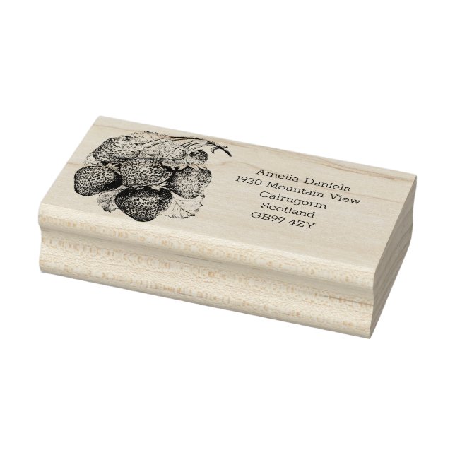 Luscious Summer Strawberry Address Rubber Briefmar Gummistempel (Stempel)