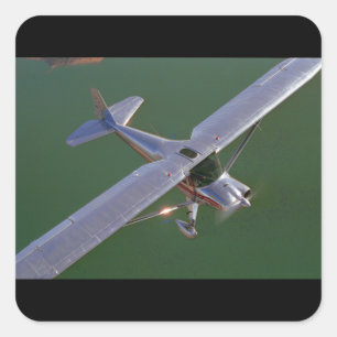 Luscombe, Modell 8, 1948_Classic Aviation Quadratischer Aufkleber