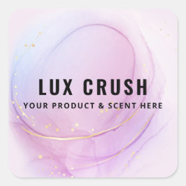 Lush Alcohol Ink Product Labels Quadratischer Aufkleber