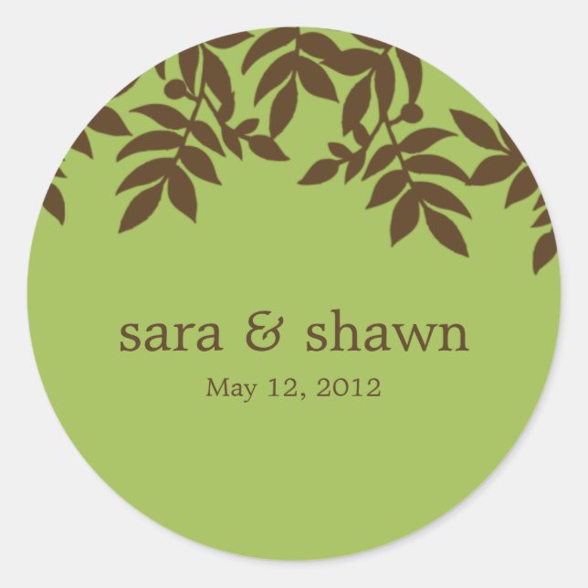 Lush-Blätter bevorzugen Sticker oder Umschlag Aufk (Vorderseite)