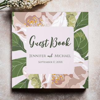 Lush Blume and Greenery Elegantes Gästebuch
