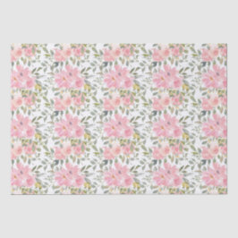 Lush Blush Pink Floral Small Business Packaging Seidenpapier