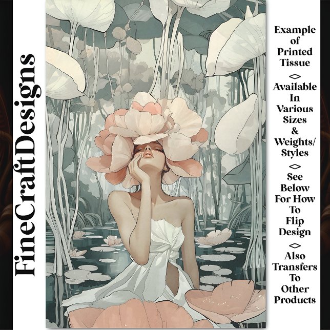 Lush Botanical Goddess Coral, Blush CC2 Decoupage Seidenpapier (Von Creator hochgeladen)