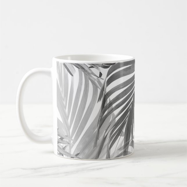 Lush Caribbean Palm Collage #1 #tropical #wall Kaffeetasse (Links)