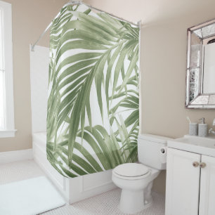 Lush Caribbean Palm Collage #2 #tropical #wall Duschvorhang