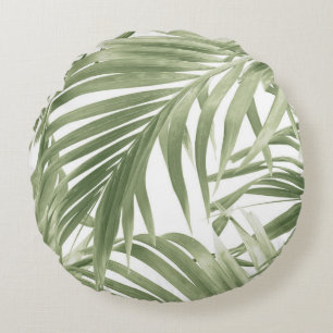Lush Caribbean Palm Collage #2 #tropical #wall Rundes Kissen