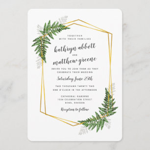 Lush Fern Wedding Suite Einladung