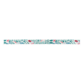 Lush Flamingo Dschungelmuster *Soft Breeze* Satinband