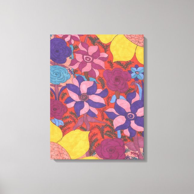 Lush Garden Boho Art Canvas Leinwanddruck (Vorderseite)