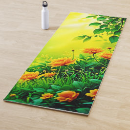 Lush Garden Sunlight Scene Yogamatte