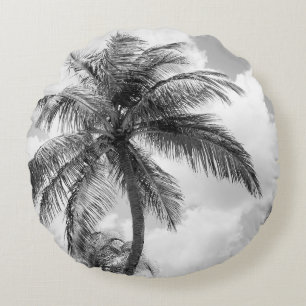 Lush Glam Palm Trees 1 Rundes Kissen
