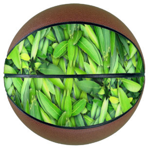 Lush Green Blätter Pattern - Natur botanisch Basketball