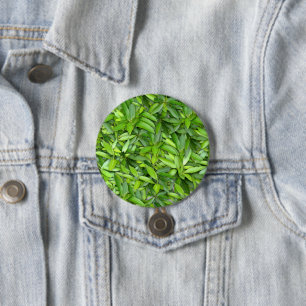 Lush Green Blätter Pattern - Natur botanisch Button