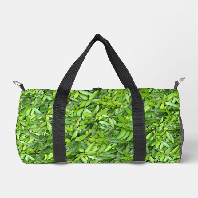 Lush Green Blätter Pattern - Natur botanisch Duffle Bag (Vorderseite)