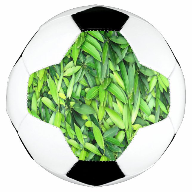 Lush Green Blätter Pattern - Natur botanisch Fußball (Vorderseite)