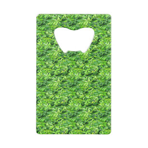 Lush Green Blätter Pattern - Natur botanisch Geldbeutel Flaschenöffner