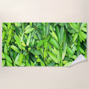 Lush Green Blätter Pattern - Natur botanisch Strandtuch