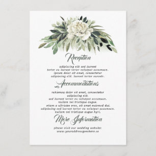 Lush Greenery Wedding Information Guest Begleitkarte