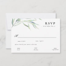 Lush Greenery Wedding RSVP Antwort