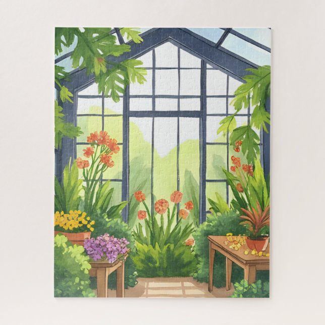 Lush Greenhouse | Floral Botanical Garden Puzzle (Vertikal)