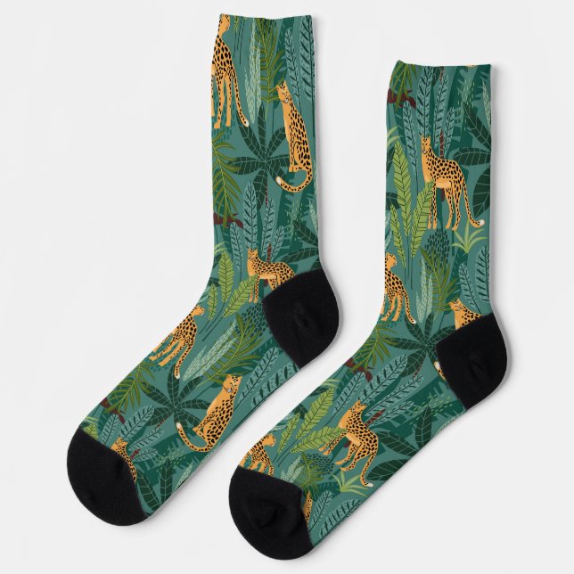 Lush Leopard Jungle Socken (Linkes Detail)