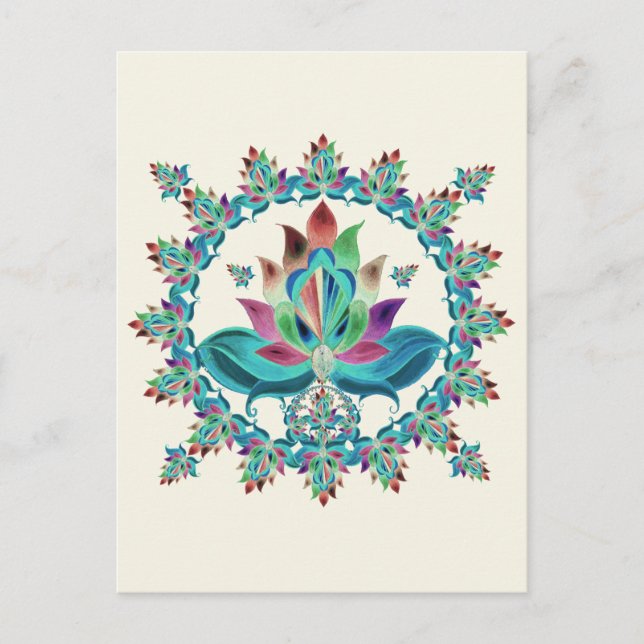 Lush Lotus Postkarte (Vorderseite)