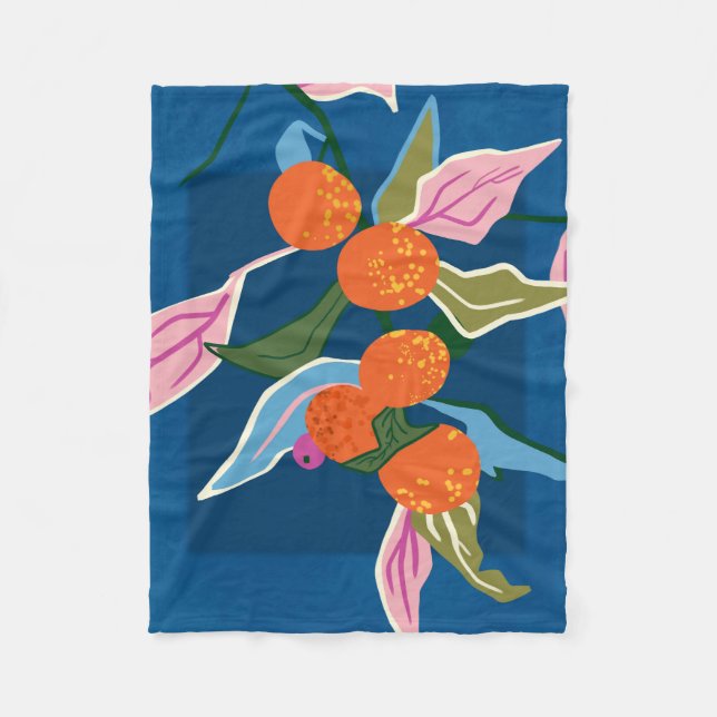 Lush Orange Botanicals Fleecedecke (Vorderseite)