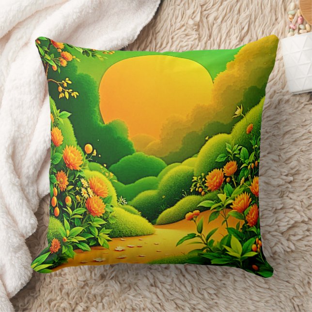 Lush Orange Garden Kissen (Decke)