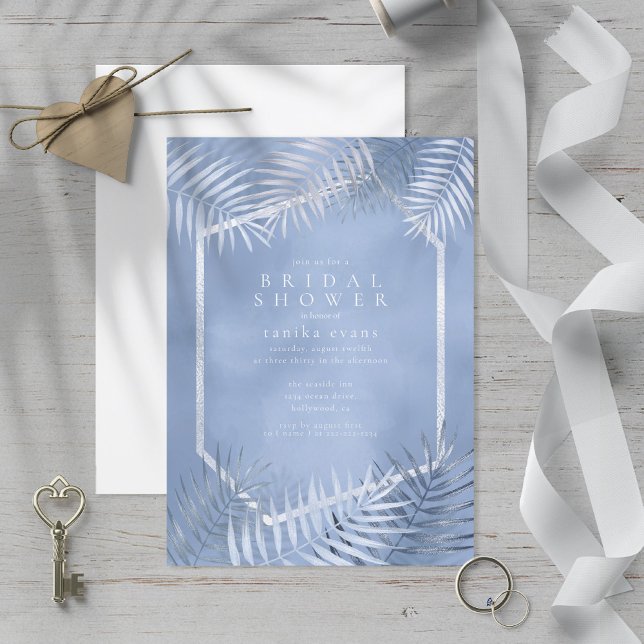 Lush Palm Leaf Brautparty Blue ID956 (Von Creator hochgeladen)