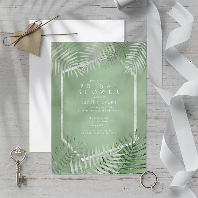 Lush Palm Leaf Brautparty Moss Green ID956 (Von Creator hochgeladen)