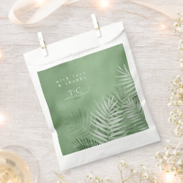 Lush Palm Leaf Wedding Dank Moss Green ID956 Geschenktütchen