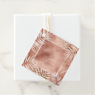 Lush Palm Leaf Wedding Dank Terra Cotta ID956 Geschenkanhänger