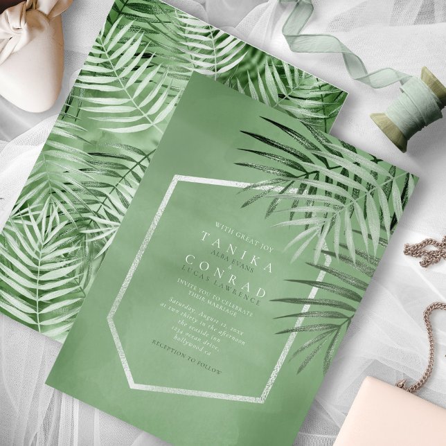 Lush Palm Leaf Wedding Moss Green ID956 (Von Creator hochgeladen)