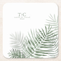 Lush Palm Leaf Wedding Moss Green/Wht ID956
