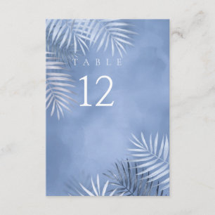 Lush Palm Leaf Wedding Table No. Windsor Blu ID956 Einladung
