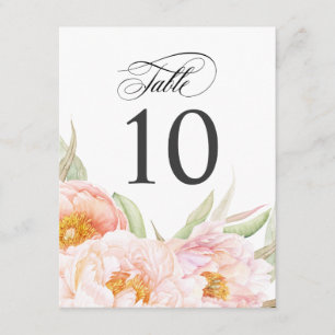 Lush Pink Peonies Tischnummer
